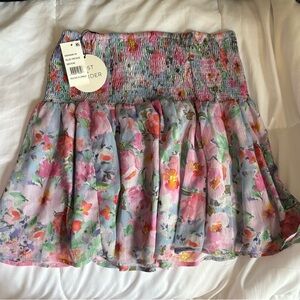 Lost + Wander Multicolor Floral Skater Skirt